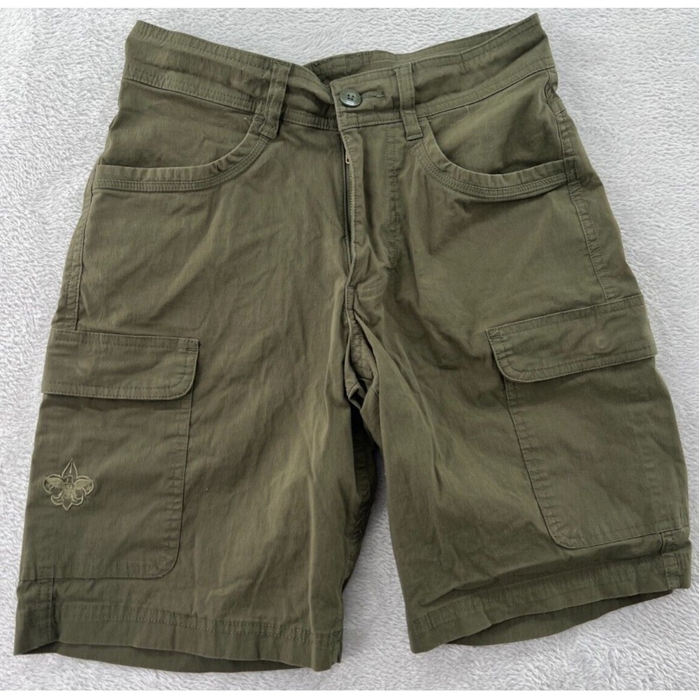 BSA Boy Scouts of America Shorts Men's Size 28 Cargo Pockets Green Uniform 9"